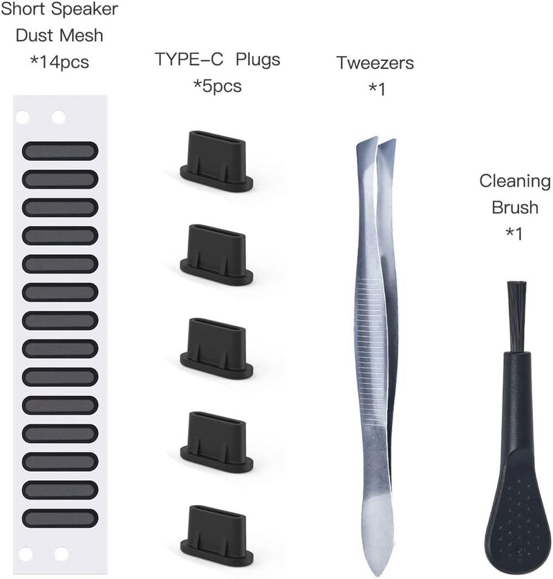 imComor 5PACK USB C Dust Plug Type C Port Cover for iPhone 17/16/15 Pro Max Plus Speaker Mesh Cover Protector for iPhone 16/15, Samsung Galaxy S25 S24 S23 S22 S21, MacBook, USB C Port Dustproof Adhesive Cover - Image 2